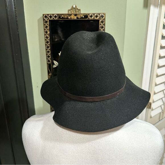 Wool Black Felt Fedora Hat - Picture 1 of 8
